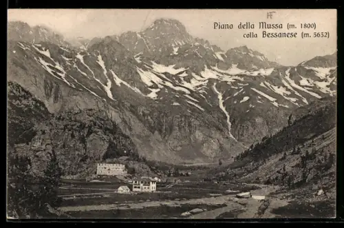 AK Balme, Piano della Mussa, Vista del colla Bessanese e delle montagne circostanti