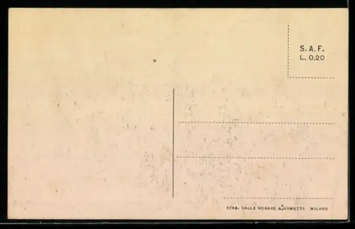AK Genova, Piazza Tommaseo con edifici storici e vegetazione