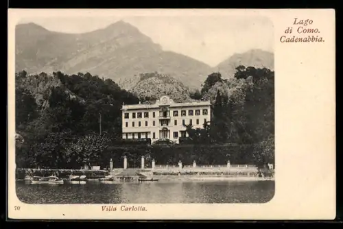 AK Cadenabbia /Lago di Como, Villa Carlotta con vista montana