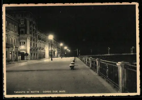 AK Taranto, Corso Due Mari di notte illuminato