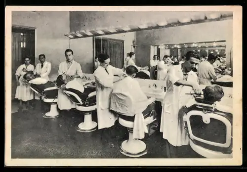 AK Roma, Interni del salone di barbiere, Alexander Club