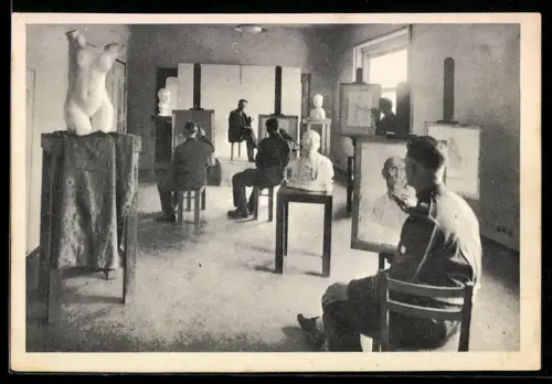 AK Rome, Alexander Club, Classi d`arte al Alexander Club con studenti e modelli in posa