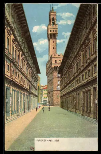Künstler-AK Firenze, Gli Uffizi