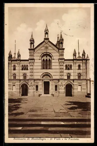 AK Montallegro, Santuario di Montallegro, Il Viale e la Facciata