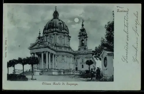 Mondschein-AK Torino, Chiesa Reale di Superga