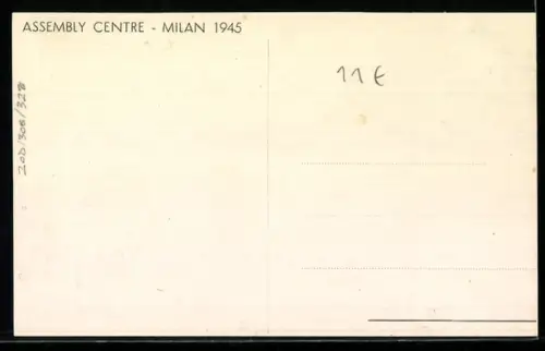 AK Milano, Assembly Centre 1945 con edifici e alberi