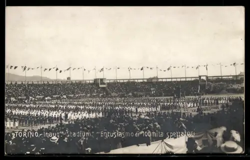 AK Torino, Inaugurazione stadium, Entusiasmo di 100mila spettatori
