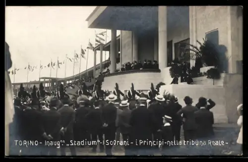 AK Torino, Inaugurazione Stadium, i sovrani e i principi nella tribuna reale