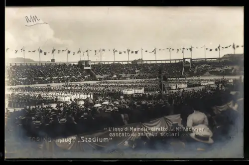 AK Torino, Inaugurazione dello stadio con l`Inno di Mameli diretto dal M° Pachner