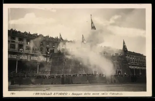 AK Torino, Carosello Storico, Scoppio della mina nella Cittadella