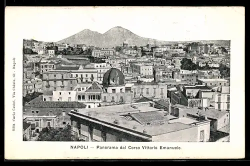 AK Napoli, Panorama dal Corso Vittorio Emanuele