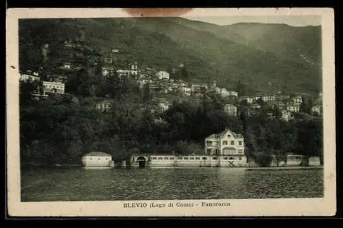 AK Blevio /Lago di Como, Panorama delle colline e ville sulla riva del lago