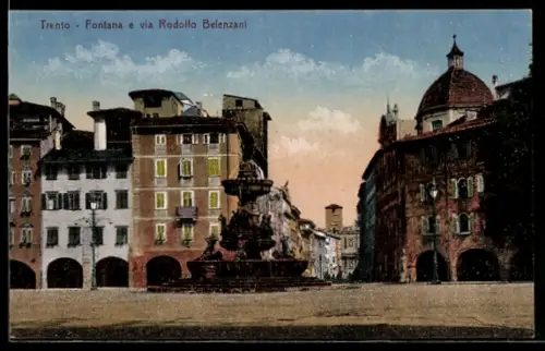 AK Trento, Fontana e via Rodolfo Belenzani