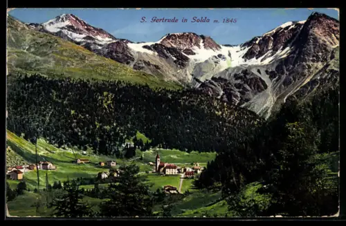 AK Solda, Vista di S. Gertrude e montagne circostanti