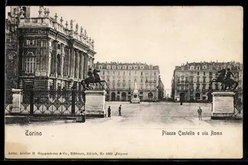 AK Torino, Piazza Castello e via Romo