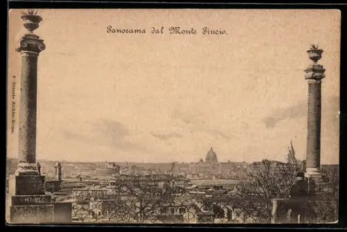 AK Roma, Panorama dal Monte Pincio