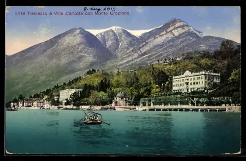 AK Tremezzo, Villa Carlotta con Monte Crocione