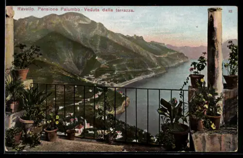AK Ravello, Pensione Palumbo, Veduta dalla terrazza