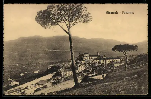 AK Monreale, Panorama con alberi e vista sulla città