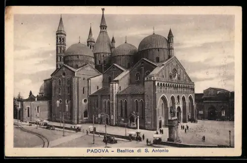 AK Padova, Basilica di S. Antonio con vista panoramica