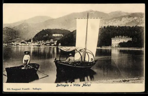 AK Bellagio, Barche tradizionali e Villa Melzi sullo sfondo