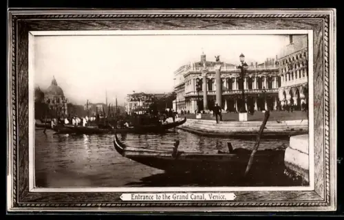 AK Venezia, Ingresso al Canal Grande con gondole in primo piano
