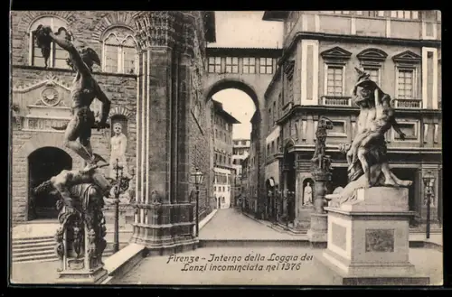 AK Firenze, Interno della Loggia dei Lanzi incominciata nel 1376