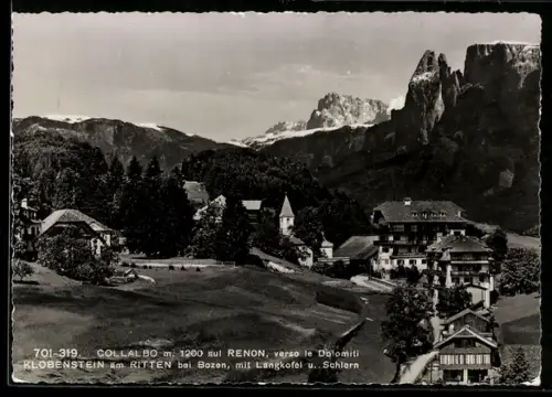 AK Collalbo /Renon, Verso le Dolomiti, con Langkofel e Schlern