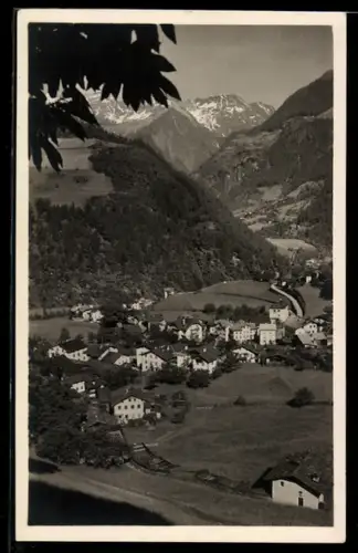 AK S. Leonardo /Val di Passiria, Panorama del villaggio con montagne sullo sfondo