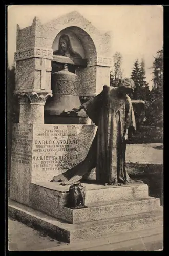 AK Milano, Cimitero Monumentale, Monumento Candiani Bissolati