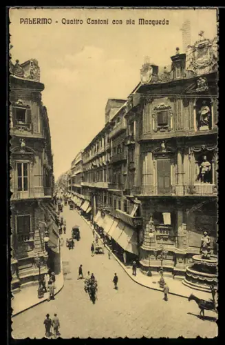 AK Palermo, Quattro Cantoni con via Maqueda