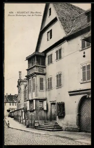AK Sélestat /Bas-Rhin, Maison Historique, rue de Verdun
