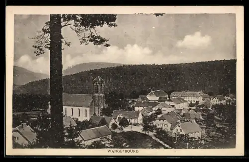 AK Wangenbourg, Panorama mit Kirche