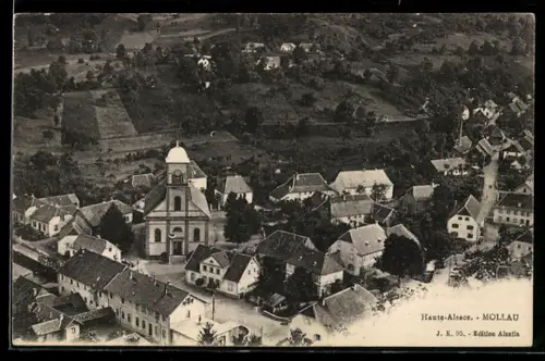 AK Mollau /Haute-Alsace, Vue panoramique