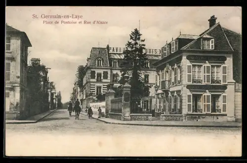AK St Germain-en-Laye, Place de Pontoise et Rue d`Alsace, Hôtel