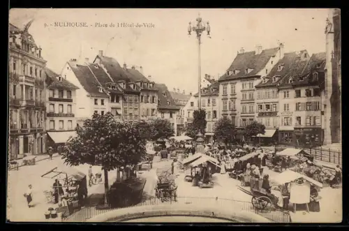 AK Mulhouse, Place de l`Hôtel-de-Ville