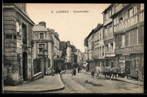 AK Lisieux, Grande-Rue avec l`Hôtel