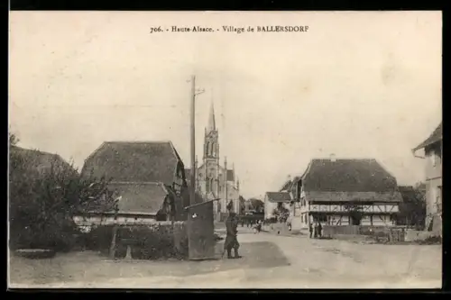 AK Ballersdorf /Haute-Alsace, Vue du Village