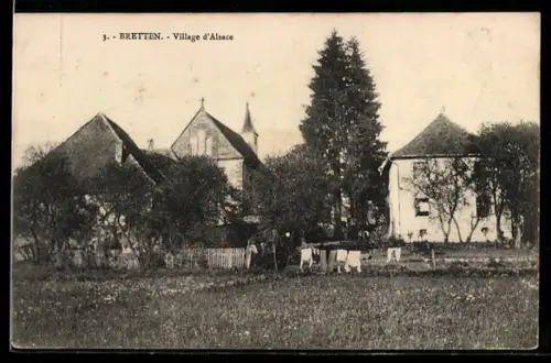 AK Bretten /Alsace, Le Village