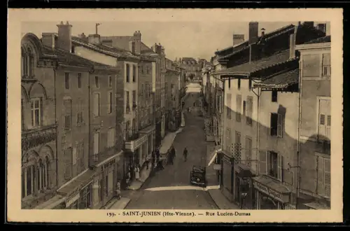 AK Saint-Junien /Hte-Vienne, Rue Lucien-Dumas