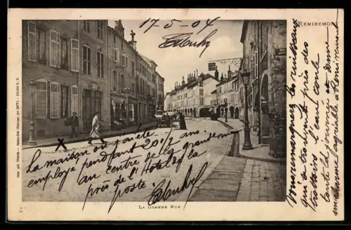 AK Remiremont, La Grande Rue