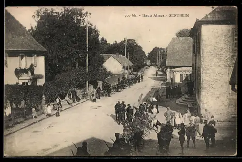 AK Sentheim /Haute Alsace, Une Rue