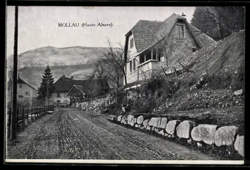 AK Mollau /Haute-Alsace, Strassenpartie