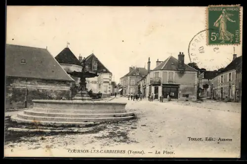 AK Courson-les-Carrieres /Yonne, La Place