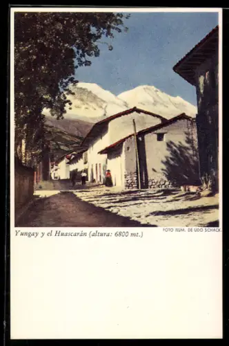 AK Yungay, Yungay y el Huascarán, altura, 6800 mt.