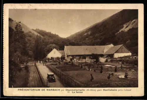 AK Obermorschwihr /Ht-Rhin, La ferme, Gare Herlisheim