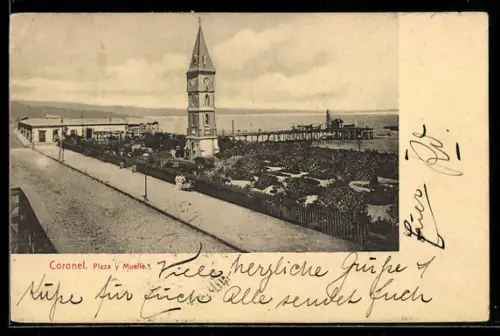 AK Coronel, Plaza y Muelle