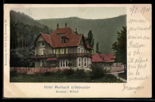 AK Gebweiler, Hotel Murbach, Bes. Wolf
