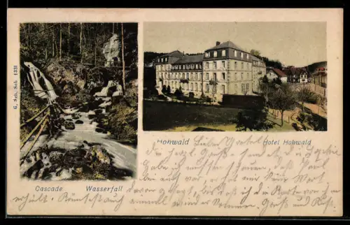 AK Hohwald, Hotel Hohwald, Wasserfall