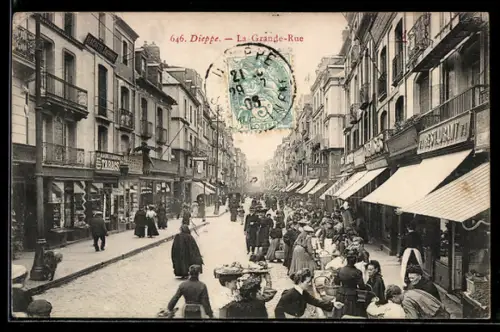 AK Dieppe, La Grande-Rue